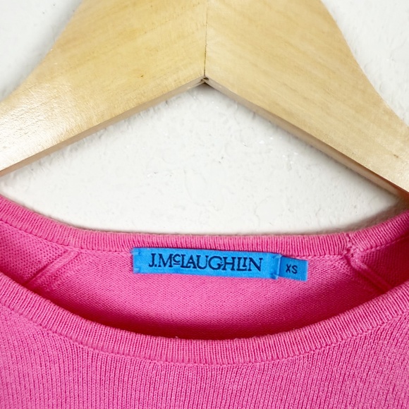 J. Mclaughlin Pink Long Sleeve Cotton Sweater Size XS - Picture 3 of 5